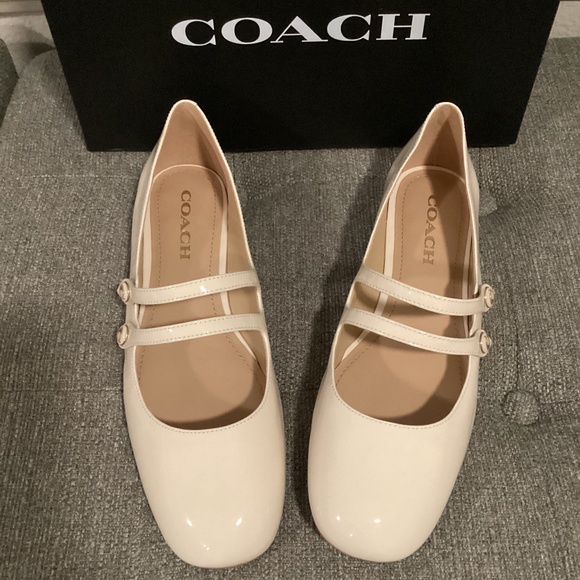 NWT COACH Women's Winley Double Buckle Mary Jane Ballet Flats, size 9.5 - Picture 1 of 12